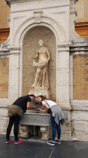 Drinking water at the Vatican